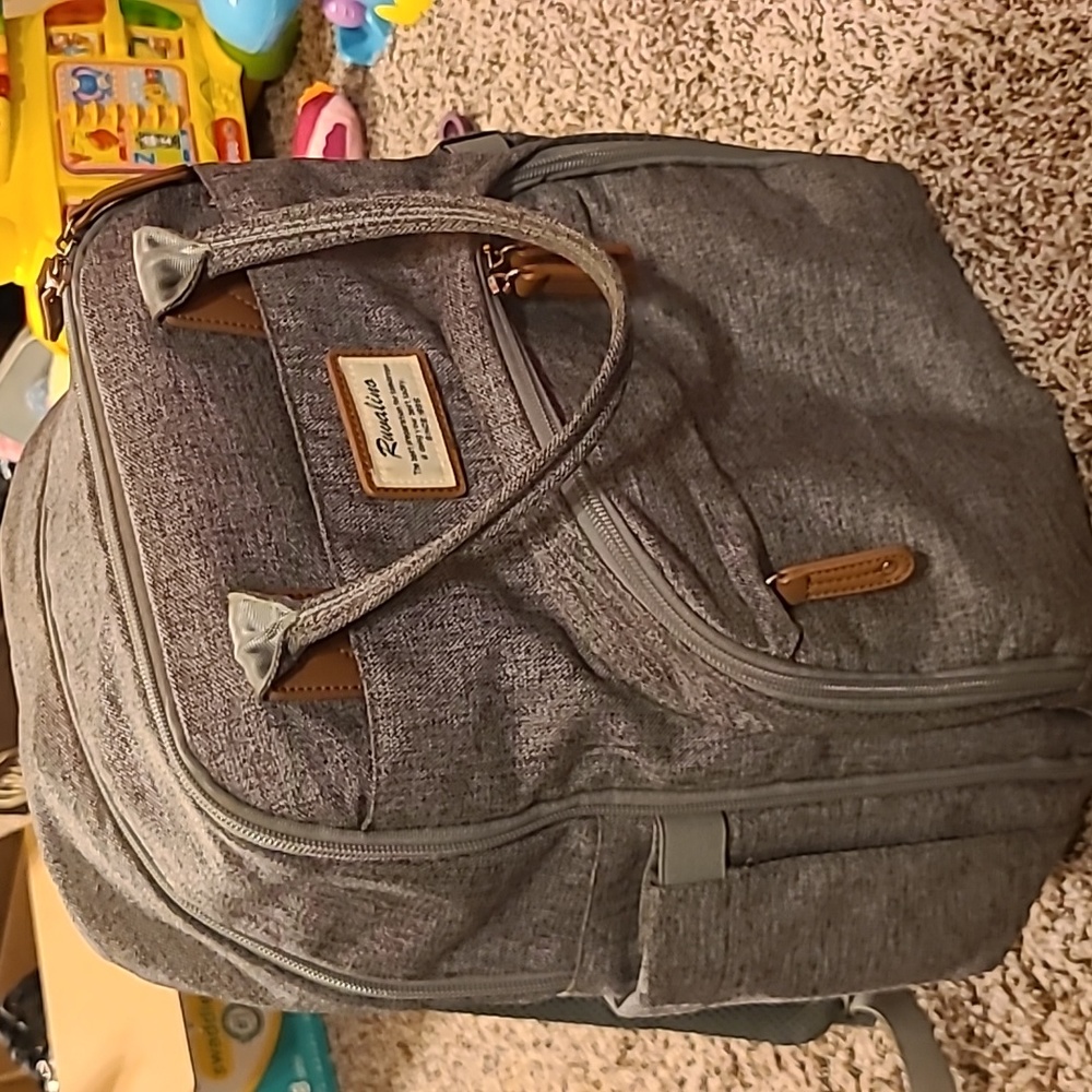 Ruvalino Gray Diaper Backpack